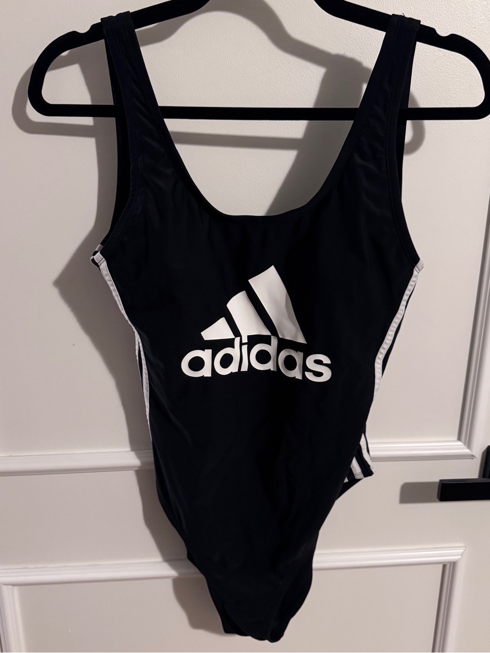 Adidas Black Logo One-Piece Swimsuit